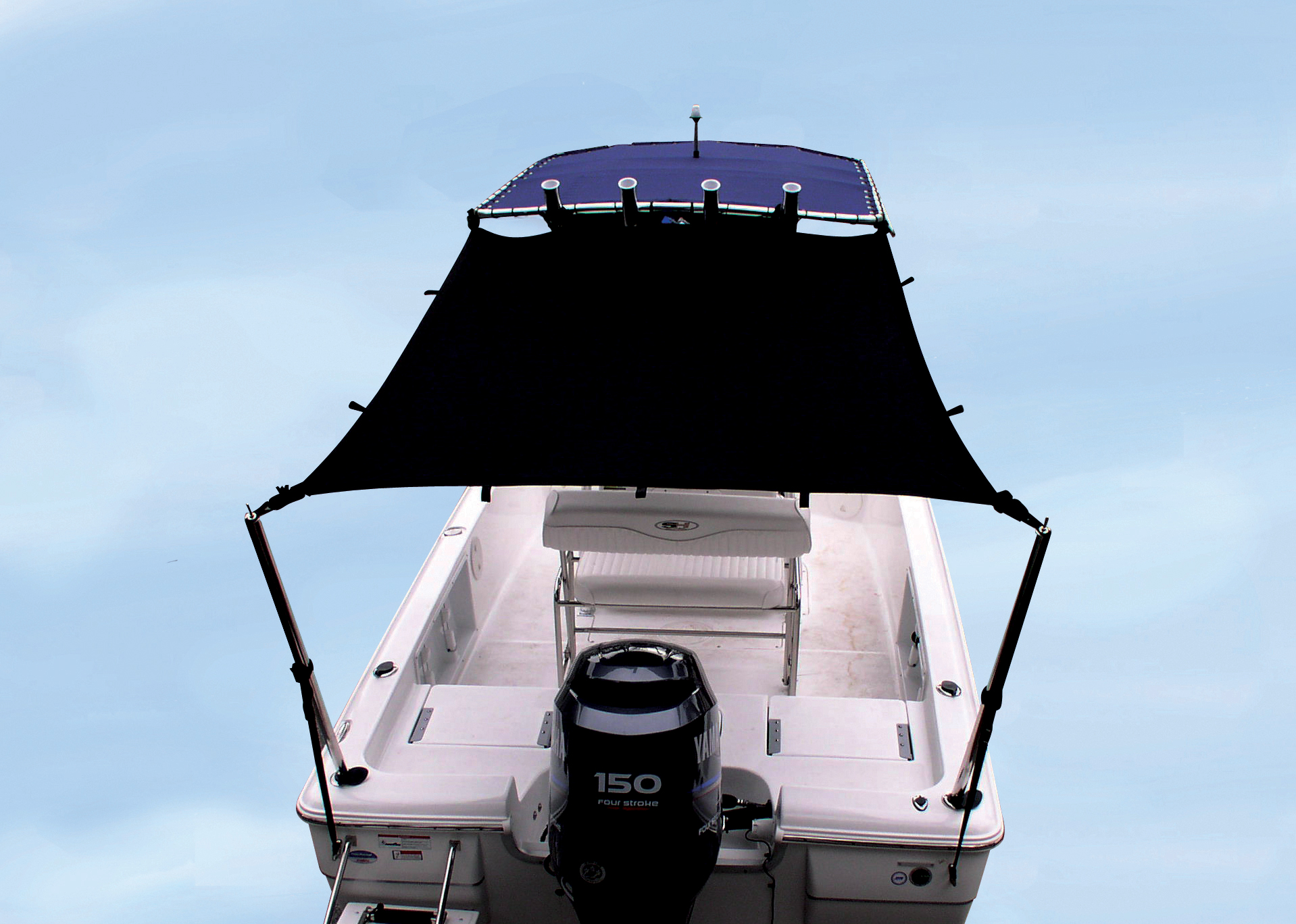 t-top boat shade kit - 1 year warranty - easy installation